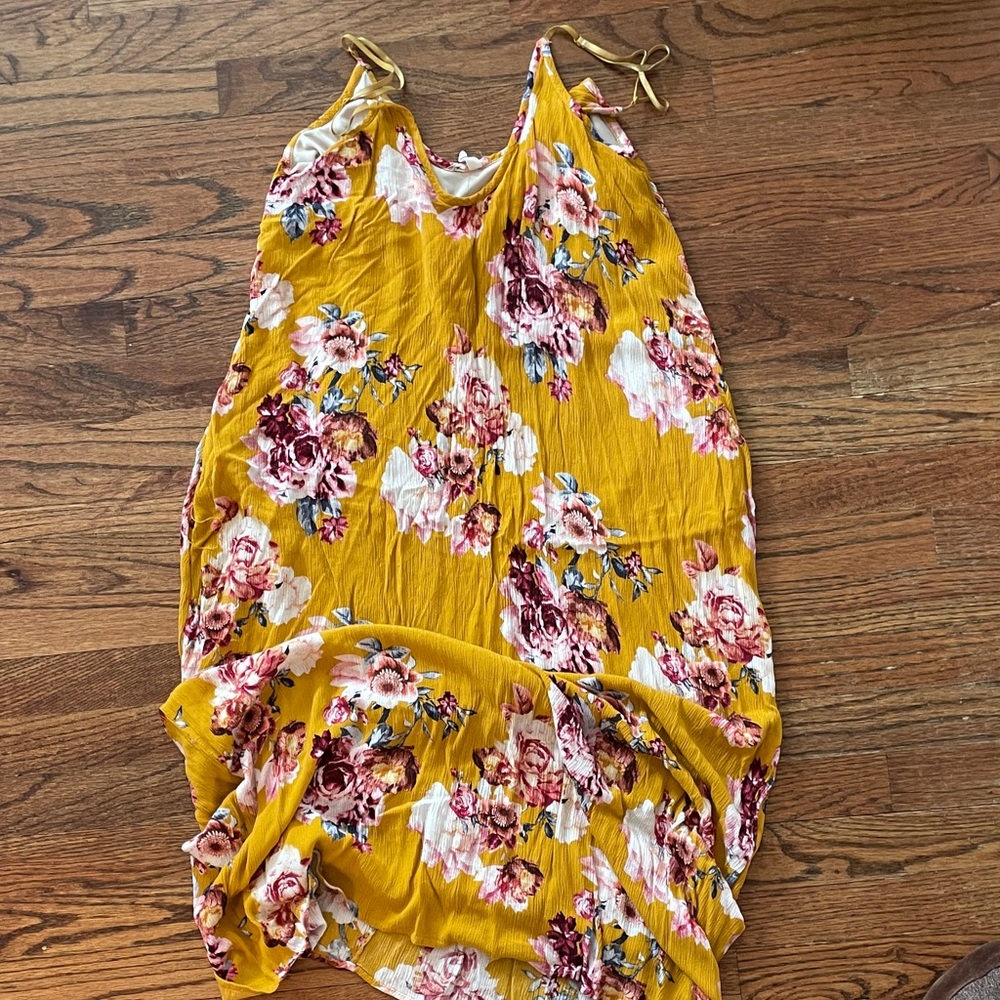 Pinkblush Mustard Floral Dress